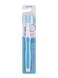 Bettertoothbrush Tandenborstel regular medium blauw 1 Stuks