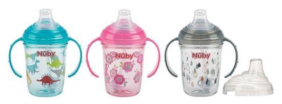 Nuby Antilekbeker handvat & print 240 ml + maanden+ 1 Stuks