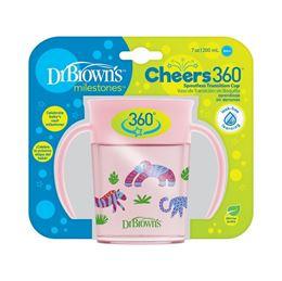 Dr Brown's Cheers 360 cup roze 200ml 1 Stuks