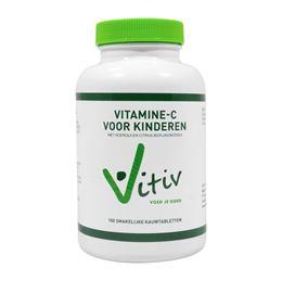 Vitiv Kinder vitamine C zuurvrij 120mg 100 Kauwtabletten