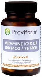 Proviform Vitamine K2 100mcg & D3 75mcg 60 Vegetarische capsules