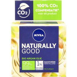 Nivea Naturally pure nightcream sensitive skin 50 Milliliter