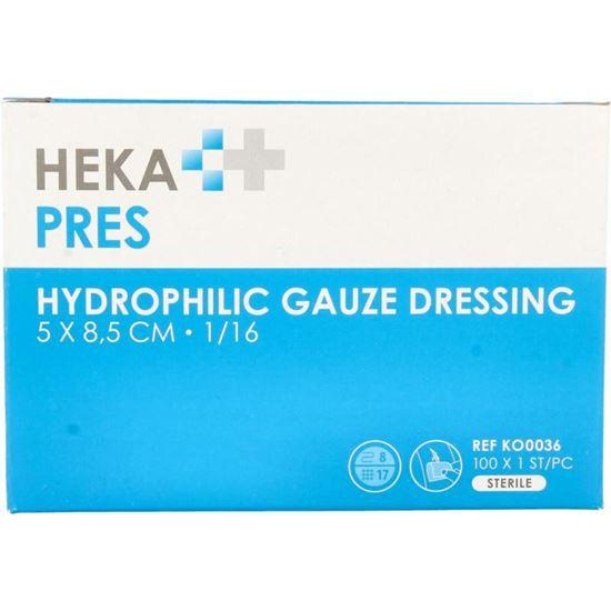 Hekapres Gaaskompres hydrofiel 5 x 8.5 100 Stuks