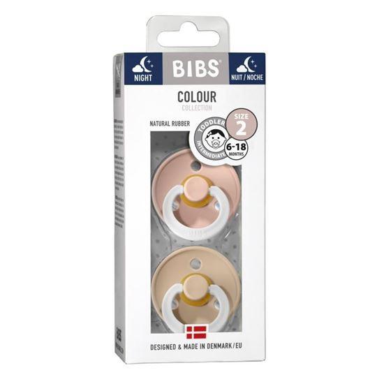 Bibs Fopspeen maat 2 - blush/vanilla night 2pack 2 Stuks