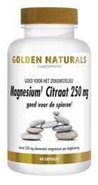 Golden Naturals Magnesium citraat 250 mg 60 Vegetarische capsules