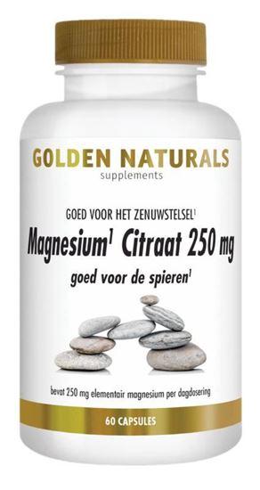 Golden Naturals Magnesium citraat 250 mg 60 Vegetarische capsules