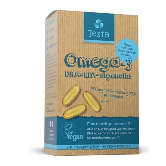 Testa Omega 3 algenolie 250mg DHA + 125mg EPA vegan 60 Vegetarische capsules