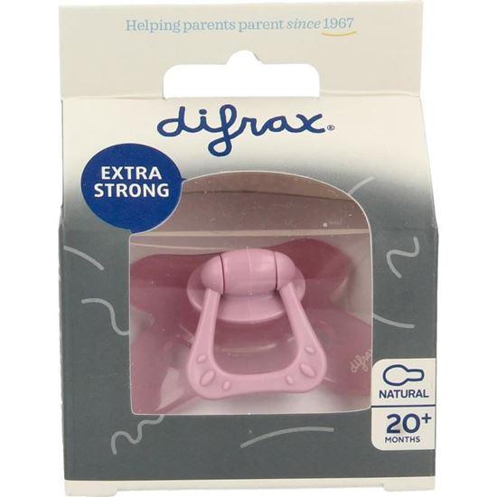 Difrax Fopspeen natural 20+ rose 1 Stuks