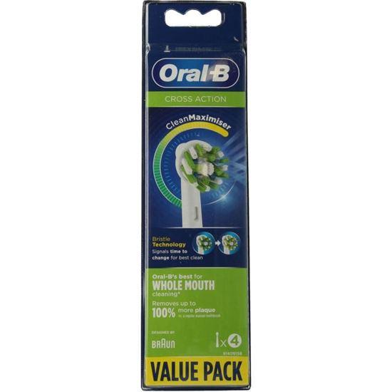 Oral B Opzetborstel cross action 4 Stuks