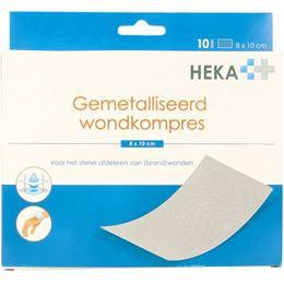 Heka Klein Wondkompres gemetalliseerd 8 x 10 cm steriel 10 Stuks