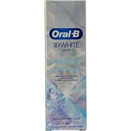 Oral B Tandpasta 3D white luxe parelglans 75 Milliliter