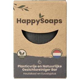 Happysoaps Gezichtreiniger bar houtskool en eucalyptus 70 Gram