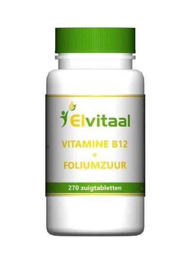 Elvitaal/elvitum Vitamine B12 1000mcg + foliumzuur 270 Zuigtabletten