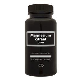 Apb Holland Magnesium citraat puur 750mg 160 Vegetarische capsules