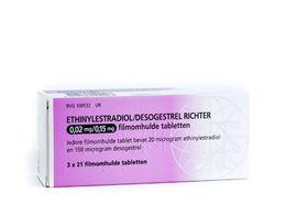 Afbeeldingen van Ethinylestradiol 20mcg/desogestrel 150mcg 3x21 St.