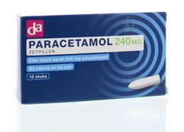 DA Paracetamol 240mg 10 Zetpillen