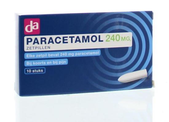 DA Paracetamol 240mg 10 Zetpillen