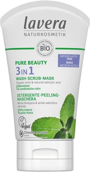 Lavera Pure Beauty 3-in-1 reiniger - peeling - masker EN- 125 Milliliter