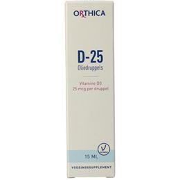 Orthica Vitamine D-25 olie druppels 15 Milliliter