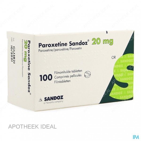 Paroxetine 20MG 100 Tabletten 1 Paroxetine 20MG 100 Tabletten